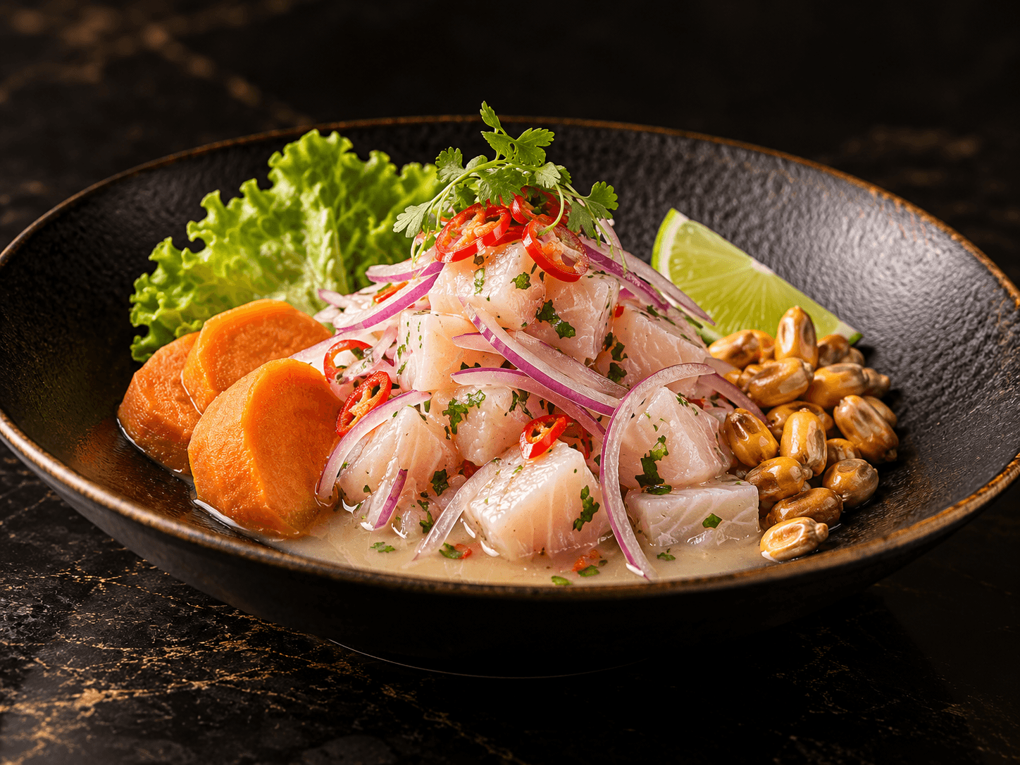 Ceviche peruano de El Punto